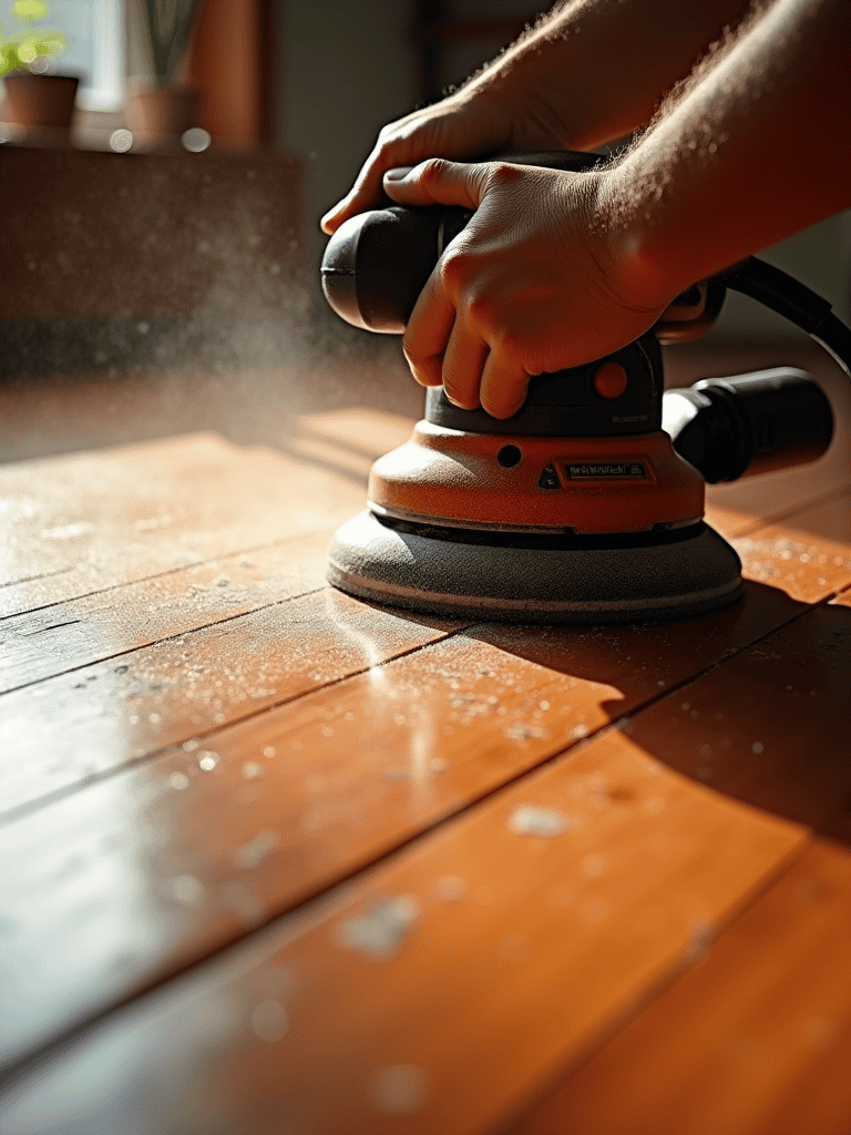 Sanding and varnishing