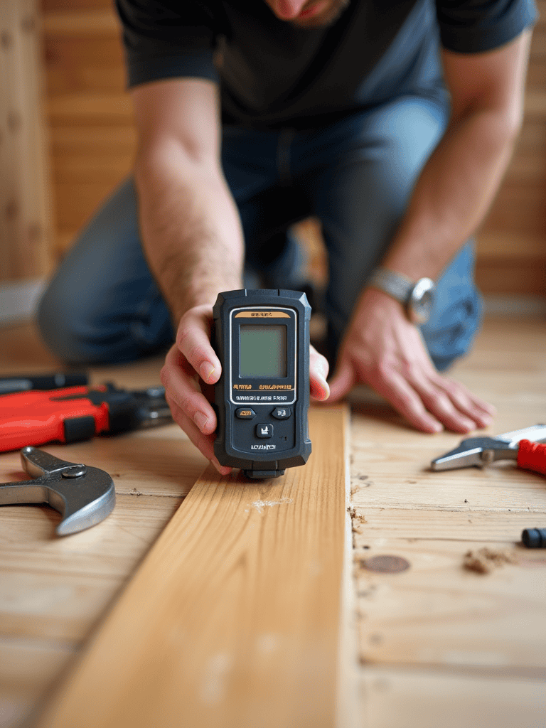 Testing subfloor moisture content